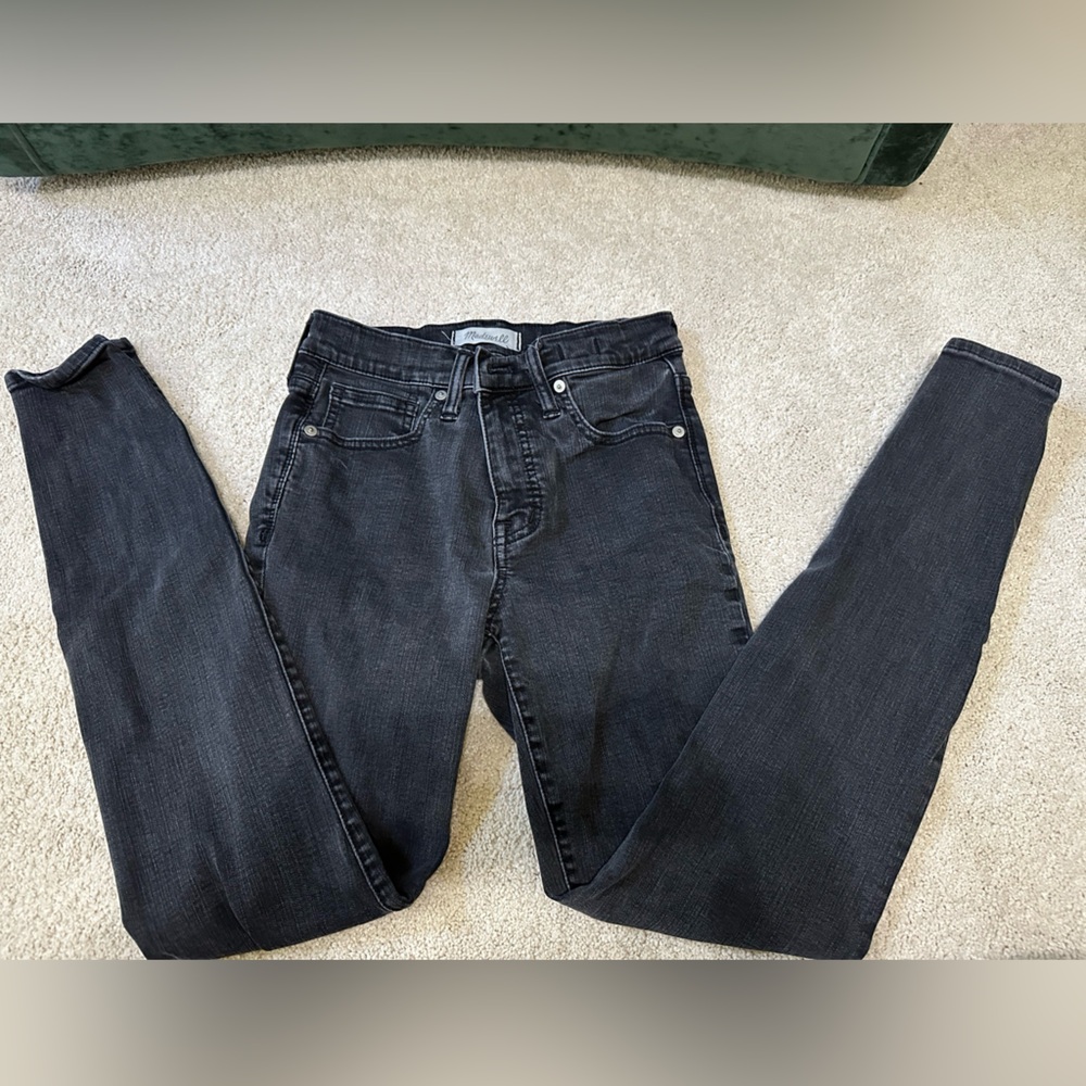 Madewell women’s 9” inch high rise skinny jeans black size 26